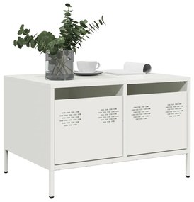 Mobile Tv Bianco 68x50x43,5 Cm İn Acciaio Laminato A Freddo /
