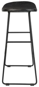 Sedia da bar nera 2 pz (altezza della seduta 62 cm) Tangle – White Label