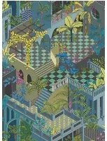 Cole & Son Carta da parati Miami - Navy & Pink