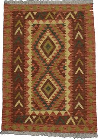 Kilim Tappeto 90x120 Marrone (Afghanistan) Tessuto A Mano