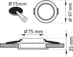 Luce LED da incasso ZOE LED/4,8W/230V bianco