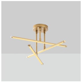 Plafoniera LED in oro 26x51 cm Ledflower - Opviq lights