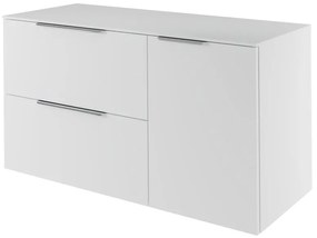 Mobile da bagno sotto lavabo Neo bianco laccato L 120 x H 65 x P 48.3 cm 2 cassetti 1 anta, lavabo non incluso