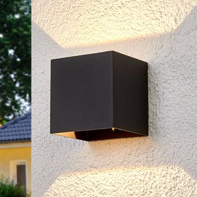 Applique da esterni a LED Evie Lucande, Alluminio / Grigio / Zincato, Alluminio, Moderno, Applique LED da esterni