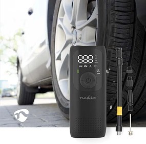 Nedis PAAC10BK - Compressore tascabile digitale 4000 mAh 5V