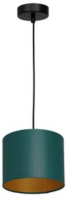Lampadario a sospensione con filo ARDEN 1xE27/60W/230V diametro 18 cm verde/oro