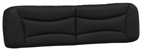 Cuscino testiera nero 200 cm in similpelle