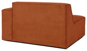 Modulo divano in velluto a coste arancione (angolo destro) Sting - Scandic