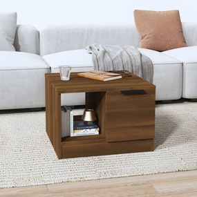 Tavolino da salotto rovere marrone 50x50x36cm legno multistrato