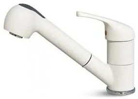 Rubinetto da cucina con doccetta diagonale Omega bianco verniciato SCHOCK