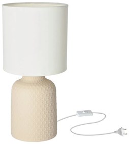 Lampada da tavolo beige con paralume in tessuto (altezza 32 cm) Iner - Candellux Lighting