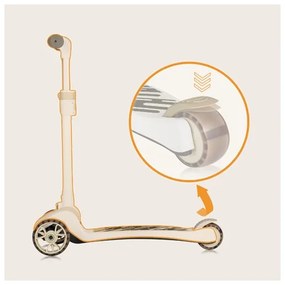 Lionelo - Monopattino 2in1 FRANKY bianco/beige per bambini