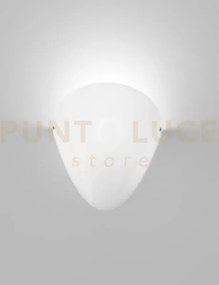 Ovalina applique a parete bianco lucido 1 luce attacco e27