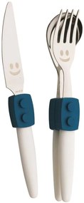 Posate per Bambini - Click Set 3pz - Stile Costruzioni - Rivadossi