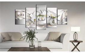 Quadro Ballo perla dell'orchidea  Colore Bianco, Dimensioni e Misure 100x50