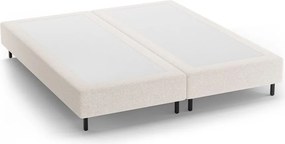 Letto matrimoniale imbottito color crema senza testiera 160x200 cm Whale – Micadoni