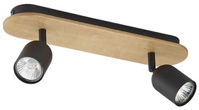 Faretto TOP WOOD 2xGU10/10W/230V nero/legno