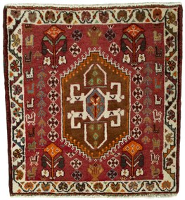Shiraz Tappeto persiano 60x60 Rosso (Iran) Annodato A Mano