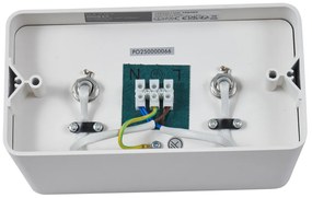 Faretto da superficie di design bianco GU10 70mm 2-luci ruotabile e inclinabile - Vox