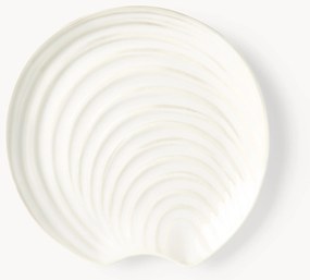 Set di 4 piatti a forma di conchiglia in porcellana Andrina