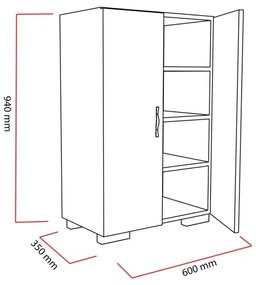 Scarpiera MADA 94x60 cm bianca