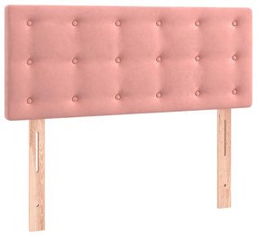 Testiera rosa 100x5x78/88 cm in velluto