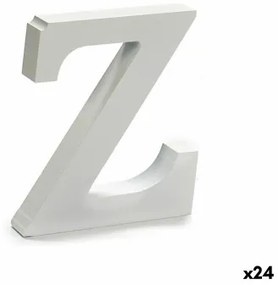 Lettera Z Legno Bianco (2 x 16 x 14,5 cm) (24 Unità)