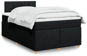 Giroletto A Molle Con Materasso Nero 120x200 Cm İn Tessuto /