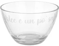 Coppetta vetro 450 ml scritta Writty