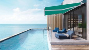 Tenda da sole a bracci estensibili TEMPOTEST PARA' mod. Procida, L 2.4 x 2.1 m verde