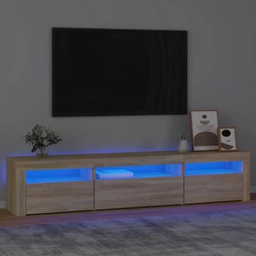 Mobile Porta Tv Con Luci Led Rovere Sonoma 195x35x40 Cm /