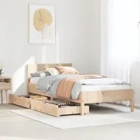 Letto senza Materasso 90x190 cm in Legno Massello di Pino 3301770