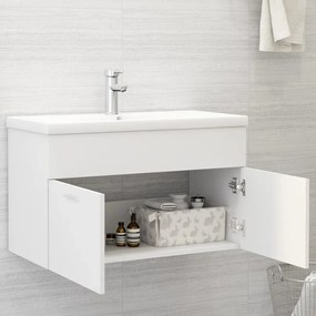 Mobile sottolavabo bianco 80x38,5x46 cm in legno multistrato