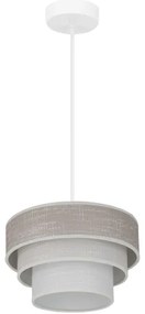 Brilagi - Lampadario a sospensione con filo ALASKA LUNETA 1xE27/15W/230V diametro 25 cm grigio/color crema