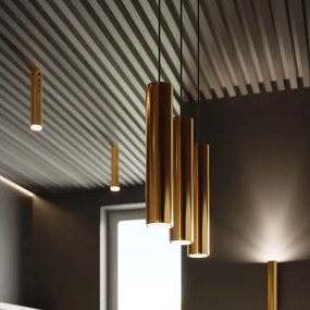 Lampada da soffitto GU10 in acciaio Oro LAGOS 30