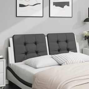 Cuscino Testiera Nero E Bianco 140 Cm İn Similpelle /