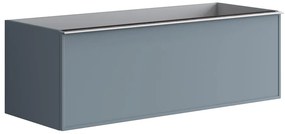 Mobile da bagno sotto lavabo Pixel frame indaco laccato L 120 x H 40 x P 45.5 cm 2 cassetti, lavabo non incluso