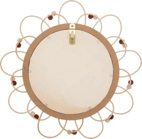 Atmosphera - Specchio da parete per bambini CAMPAIN Ø 38 cm in rattan