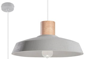 Lampadario a sospensione in Cemento Bianco AFRA E27 da interno