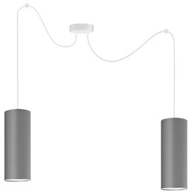 Lampadario a sospensione con filo ZIK 2xE27/40W/230V ragno grigio