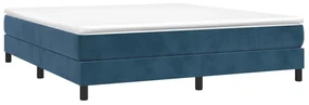 Giroletto a molle blu scuro 160x200 cm in velluto