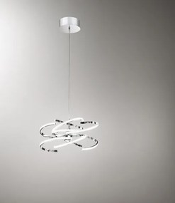 Lampadario a led nest 6396 cl lc cromo 3000k