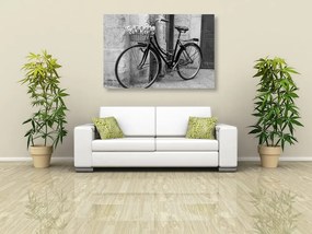 Quadro su tela – Bicicletta rustica in bianco e nero