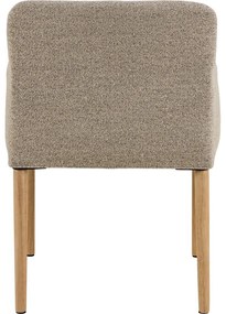 Sedia da pranzo beige in imbottito con braccioli Zoe – Actona