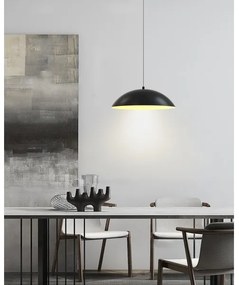 Wofi 6001-104 - Lampadario a sospensione con filo LED dimmerabile ROSCOFF LED/19W/230V nero/oro