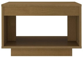 Tavolino da salotto miele 50x50x33,5 cm legno massello di pino