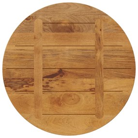 Piano per tavolo Ø 80x2,5cm rotondo in legno massello di mango