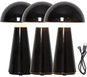 Lampada da tavolo dimmerabile a LED nera (altezza 28 cm) Mushroom - Star Trading