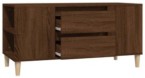 Mobile Porta TV Rovere Marrone 102x44,5x50 cm Legno Multistrato