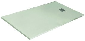 Piatto doccia in resina Strato bianco L 140 x L 70 x H 2.8 cm effetto pietra